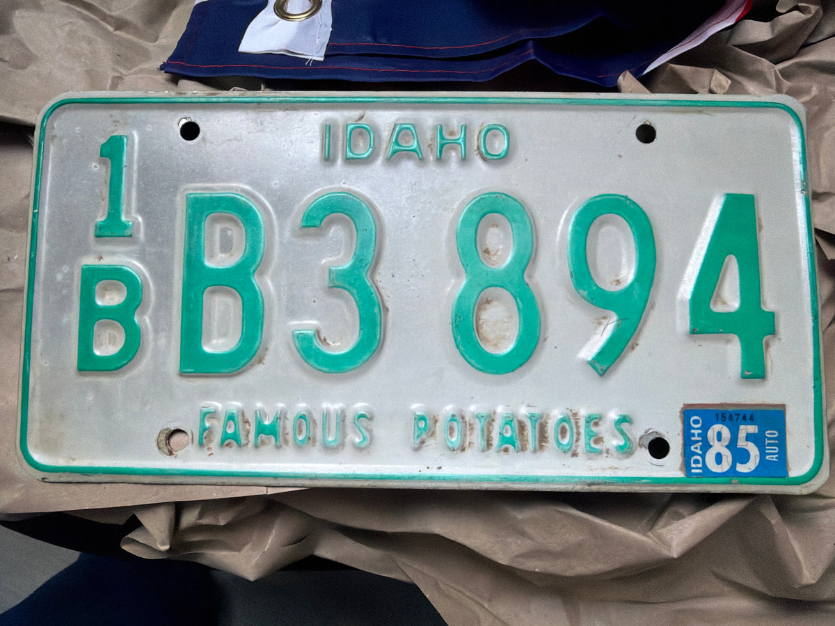 Plaque d'Immatriculation Américaine Vintage - Idaho "Famous Potatoes" 1985---1B-B3 894