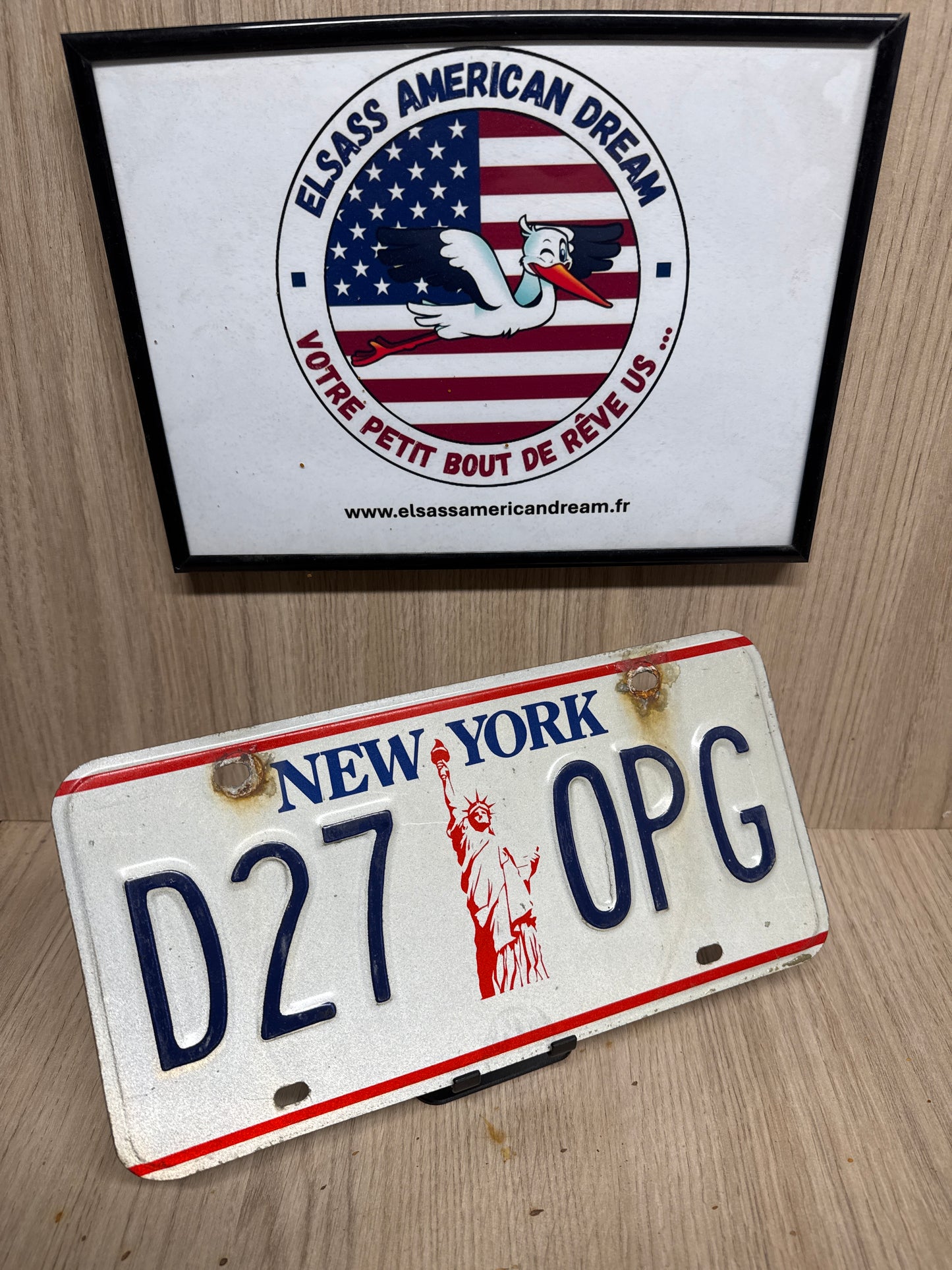 Plaque d’Immatriculation Vintage New York – "The Statue of Liberty" Edition🗽 D27-OPG