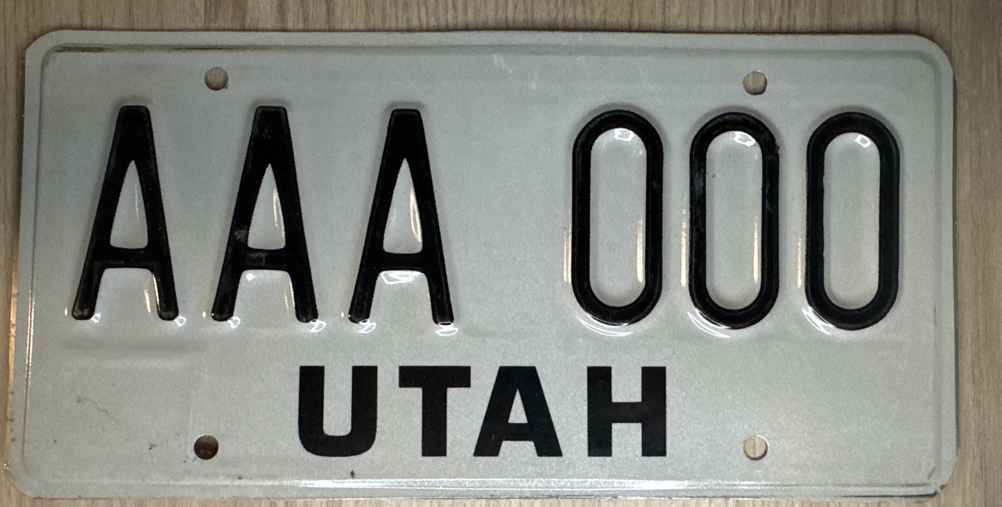 Plaque de démonstration UTAH - AAA 000 -Produit très Rare