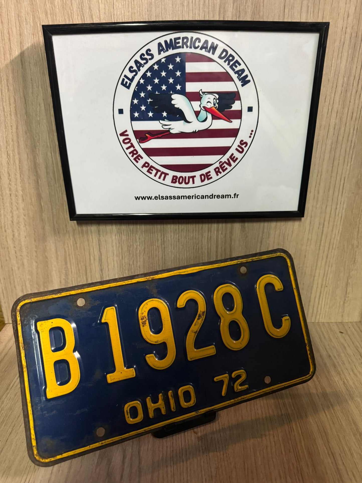 🚘Plaque d’Immatriculation Vintage – Ohio 1972 (B1928C)