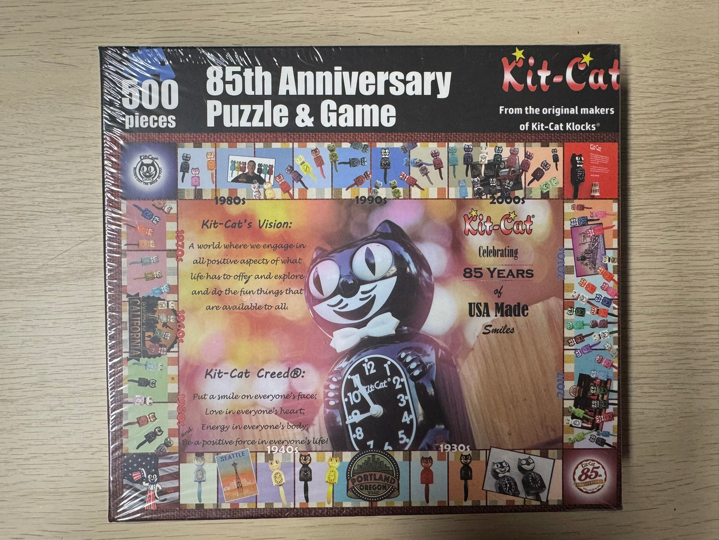 Puzzle Collector Kit-Cat Klocks – Édition Spéciale 85ème Anniversaire (500 Pièces) Neuf sous Blister