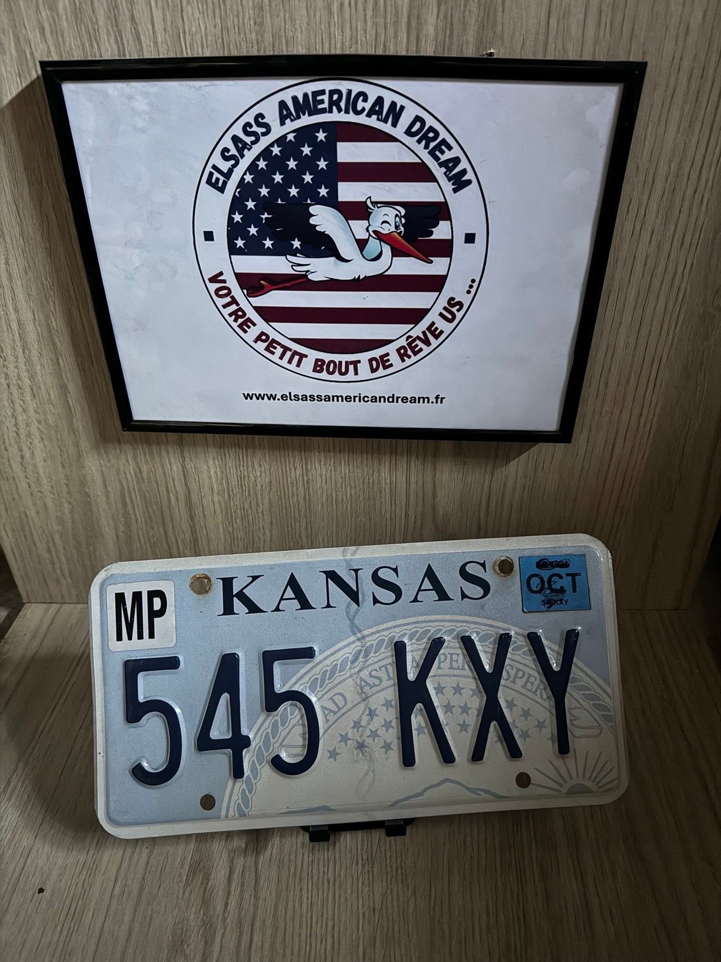 Plaque d’immatriculation Kansas – 545 KXY Octobre (année non précisée)