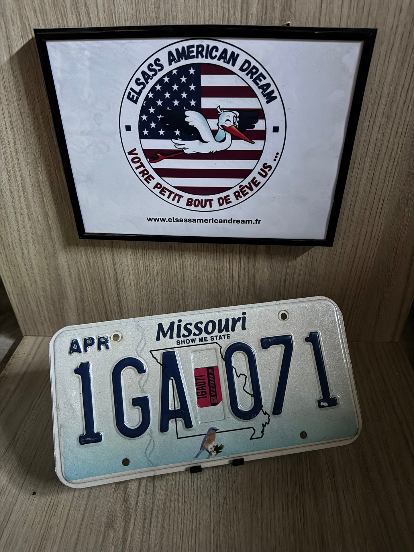Plaque d’Immatriculation – Missouri "SHOW ME STATE" (1GA 071)