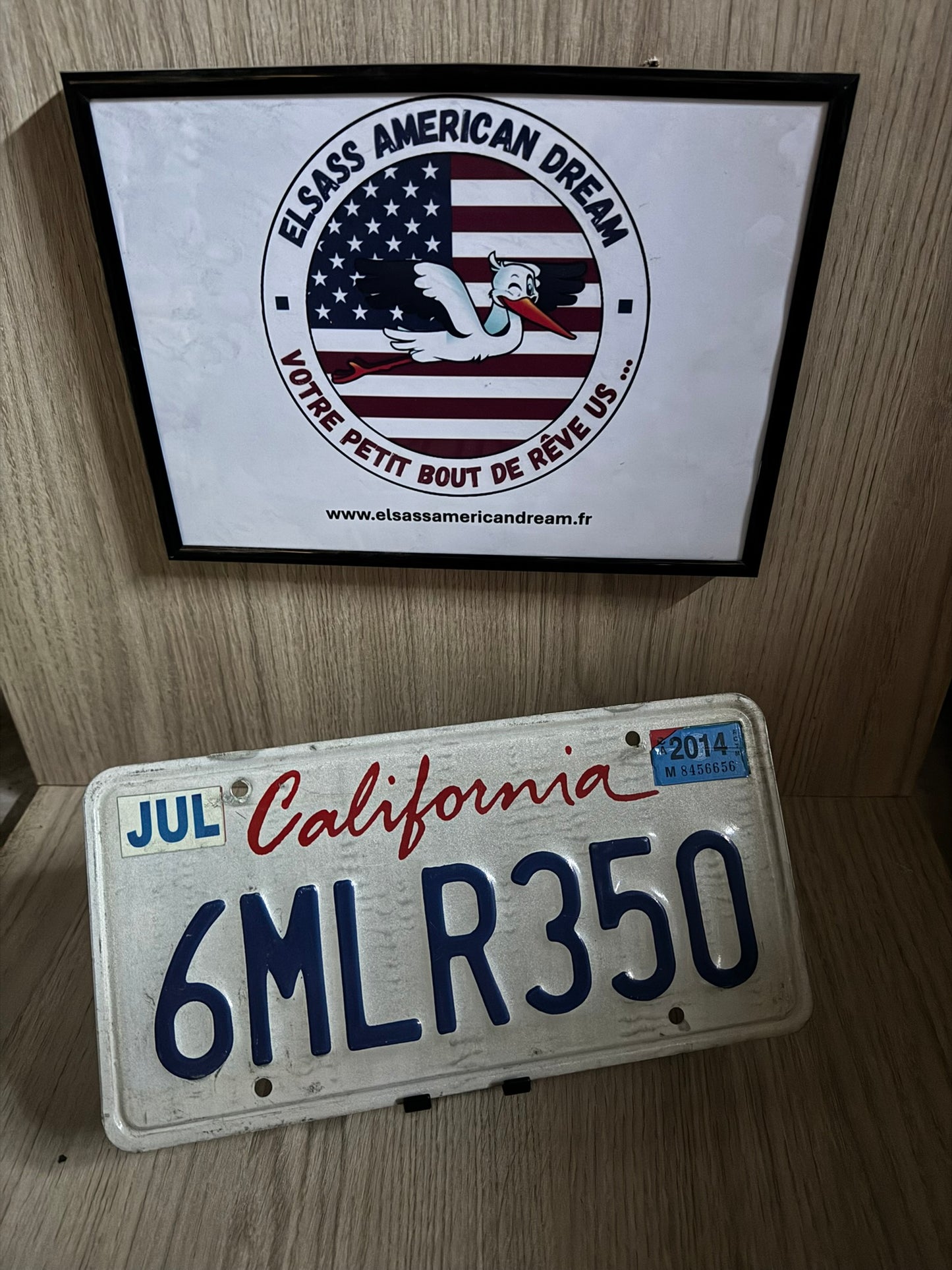 🚘 Plaque d’Immatriculation – Californie "6MLR350" – Série Standard (Juillet 2014)