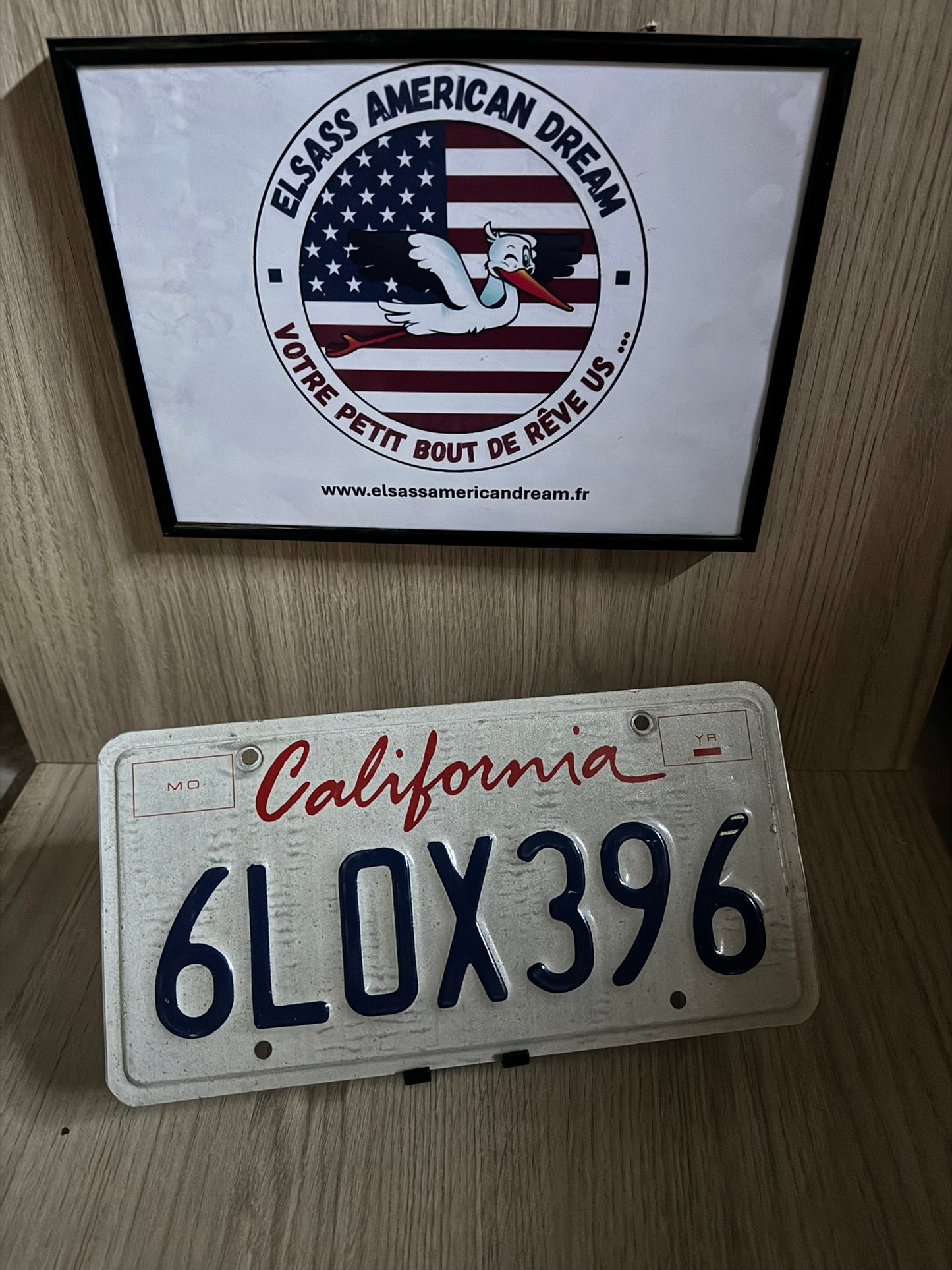 🚘 Plaque d’Immatriculation – Californie "6L0X396" – Série Standard