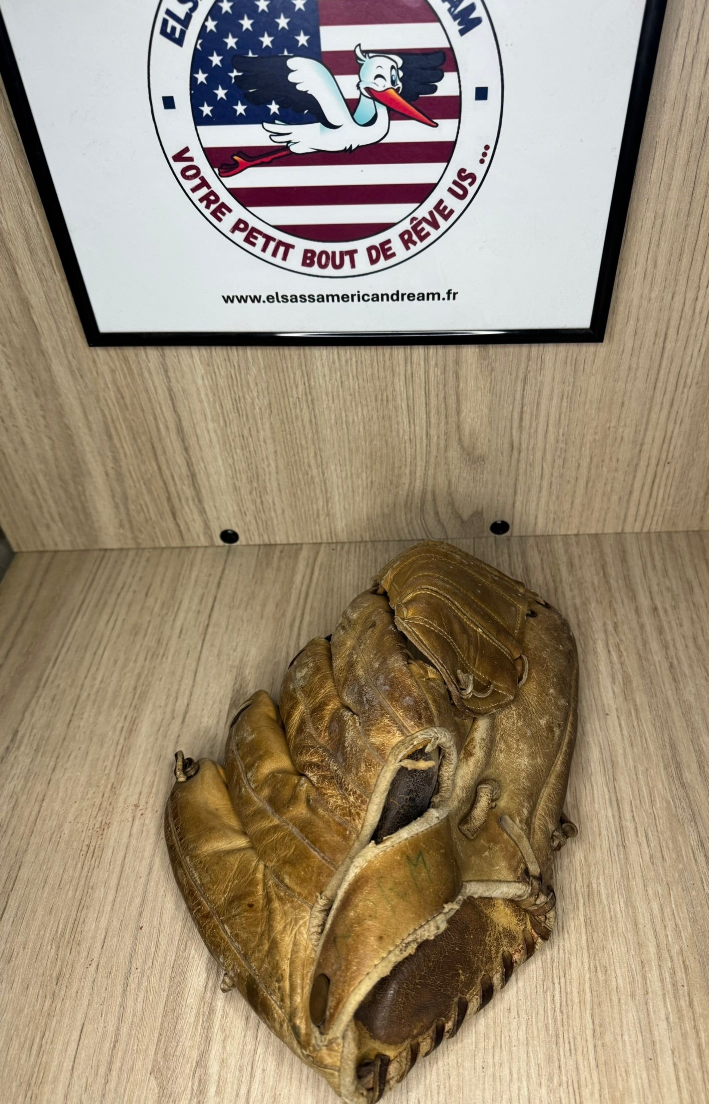 Gant de Baseball Vintage – Modèle Classique en Cuir (Années 40/50)