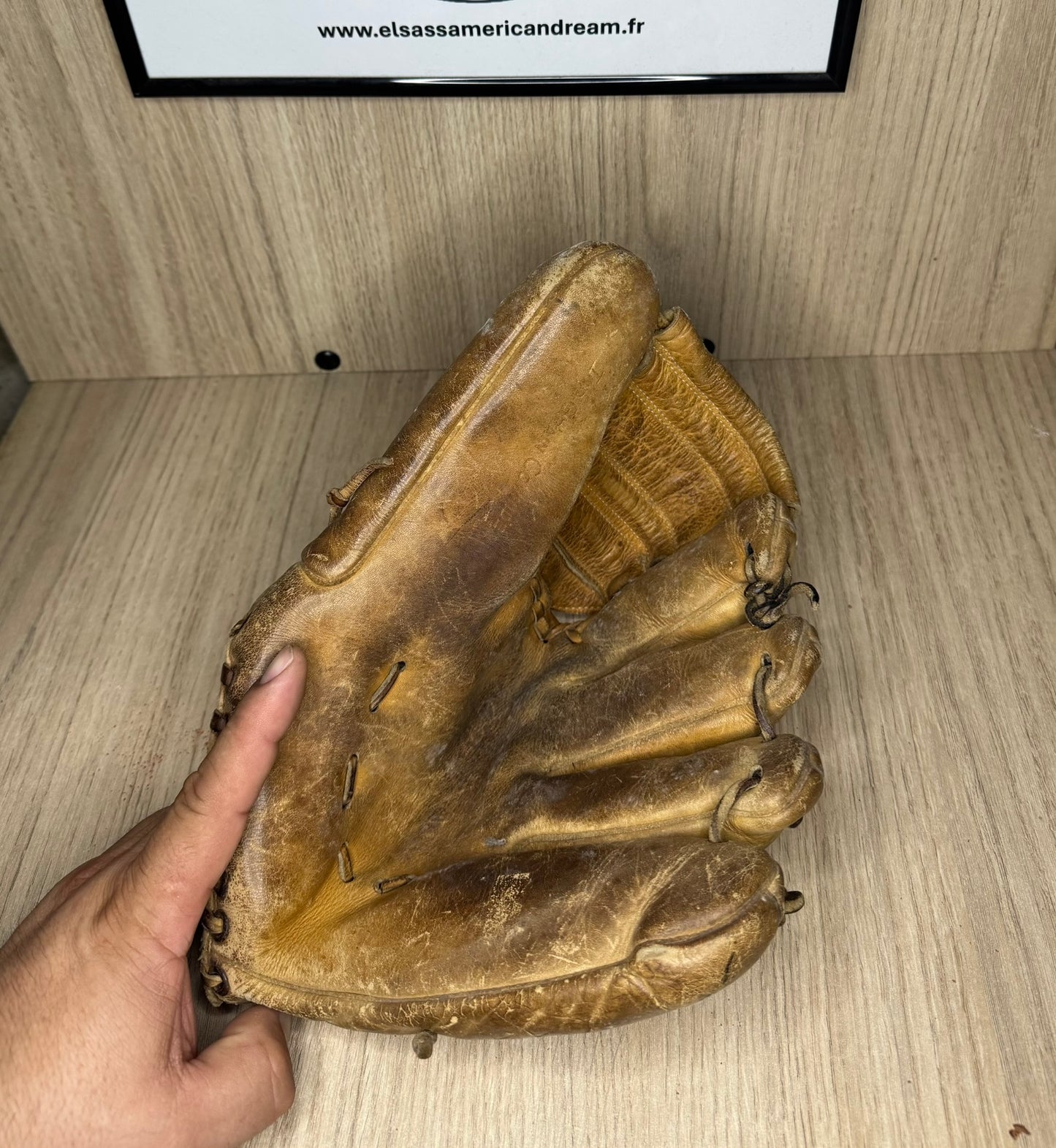 Gant de Baseball Vintage – Modèle Classique en Cuir (Années 40/50)