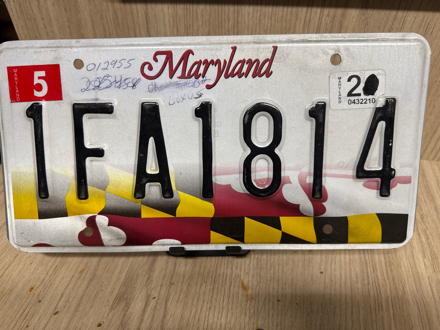 Plaque d’Immatriculation Vintage Maryland – Édition "Maryland Proud"--1FA1814