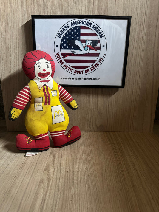 Peluche Vintage Ronald McDonald – McDonald's USA – Années 84 – Collector