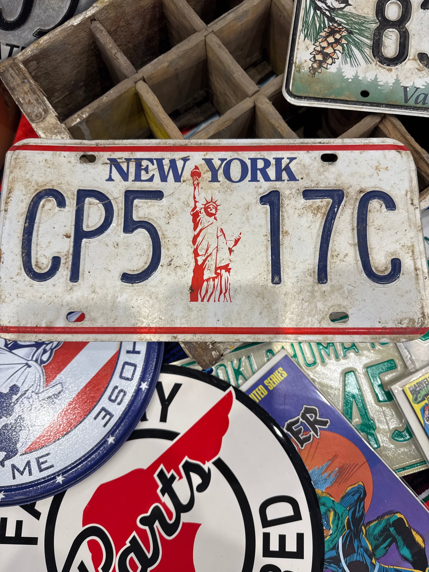 Plaque d’Immatriculation Vintage New York – "The Statue of Liberty" Edition🗽 CP5 17C