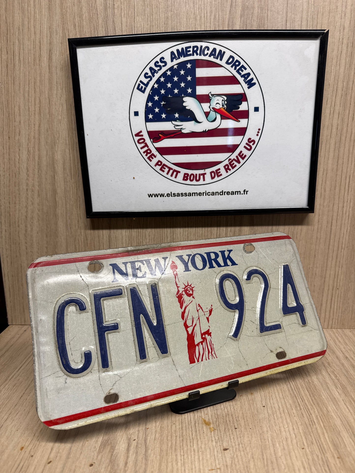 Plaque d’Immatriculation Vintage New York – "The Statue of Liberty" Edition🗽 CFN-924