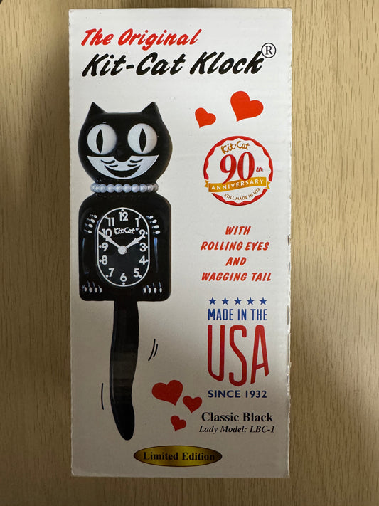 Véritable Lady Kit-Cat Klock® – Édition Limitée "Classic Black" (Modèle LBC-1)