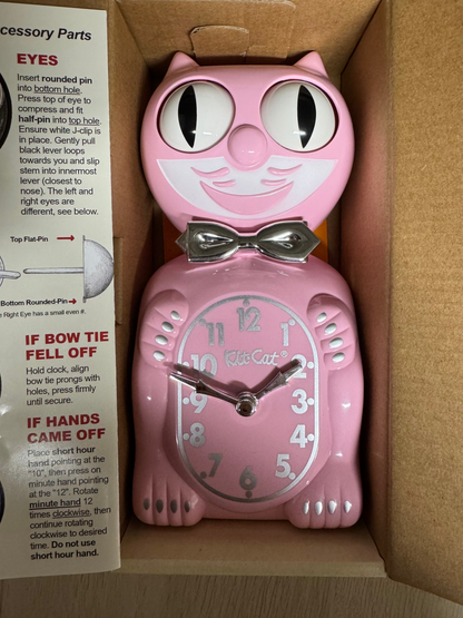 Véritable Kit-Cat Klock® – "Retro Kitchen Edition" Rose Pastel