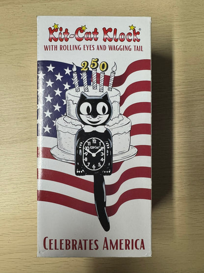 Horloge Kit-Cat Klock Édition Limitée « Celebrates America 250 » – Rare