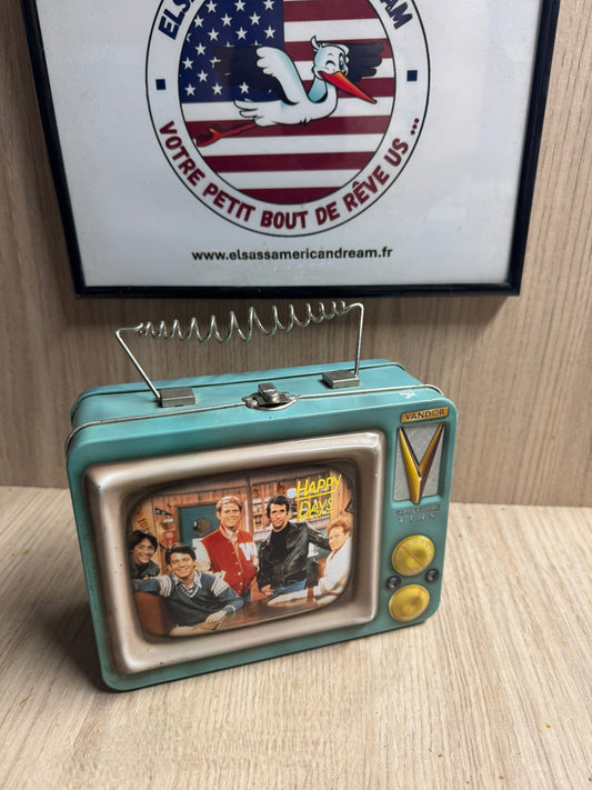Boîte en Métal Téléviseur Rétro Happy Days – Édition Collector Vandor (Fonzie & Richie)