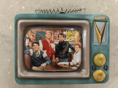 Boîte en Métal Téléviseur Rétro Happy Days – Édition Collector Vandor (Fonzie & Richie)