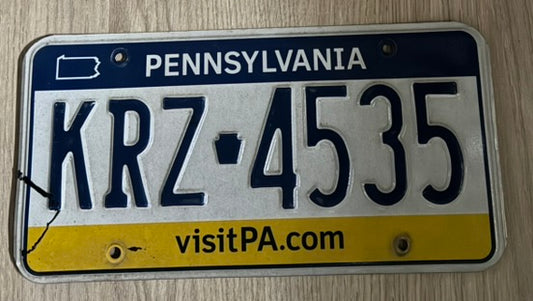 Plaque d’Immatriculation USA – PENNSYLVANIA – KRZ-4535