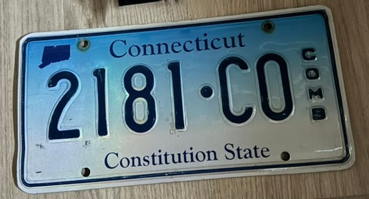 🏷️ Plaque d’immatriculation Connecticut « Constitution State »2181.CO – COMB