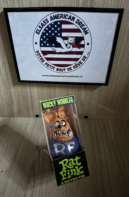 Figurine Wacky Wobbler – Rat Fink RF – Édition Collector Orange (personnage)