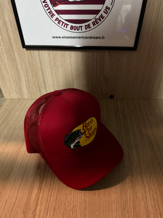 Casquette Trucker Bass Pro Shops – Rouge- Filet – USA Style Vintage
