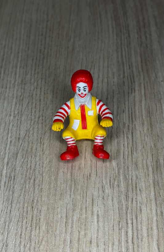 Figurine Vintage Ronald McDonald Accroupi / Mobile - Jouet Happy Meal McDonald's Rétro