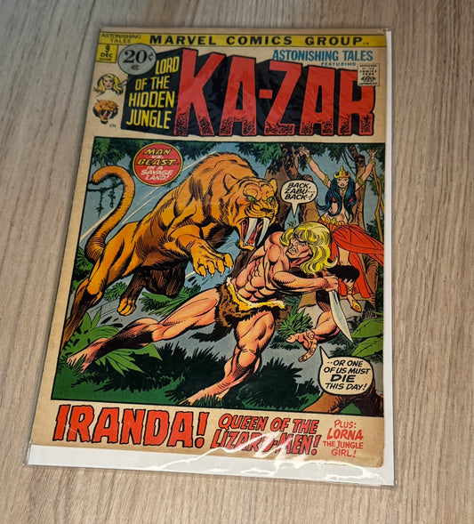 Comic Book Marvel "Astonishing Tales #9" (Déc. 1971) - Ka-Zar, Zabu &amp; Iranda!