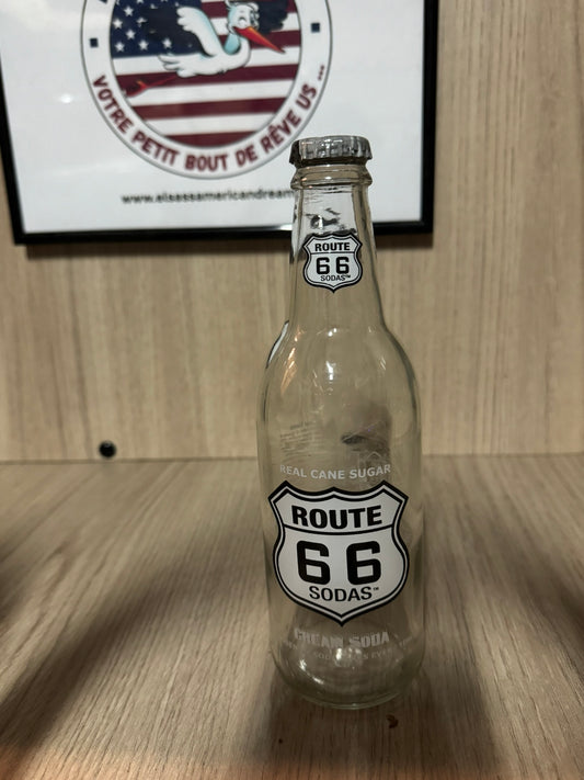 Bouteille de Soda Vide "Route 66 Cream Soda" - Décoration Rétro Américaine