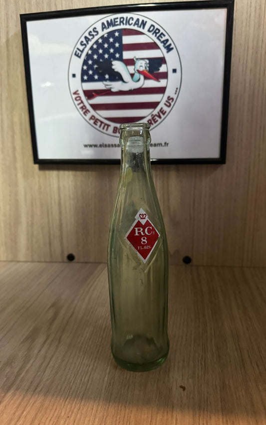 Bouteille de Soda Vide Vintage "RC - 8 Fl. Oz." - Royal Crown Cola - Décoration Rétro