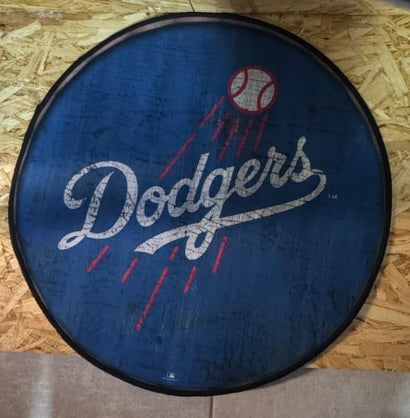 Tapis / Paillasson Rond Vintage "Los Angeles Dodgers" - MLB - Décoration Sportive